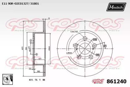 Тормозной диск MAXTECH 861240.0080