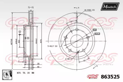 Тормозной диск MAXTECH 863525.0080