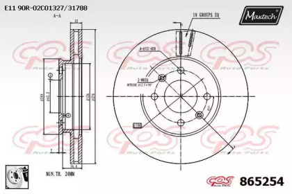 Тормозной диск MAXTECH 865254.0080