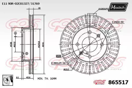 Тормозной диск MAXTECH 865517.0080