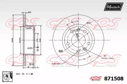 Тормозной диск MAXTECH 871508.0080