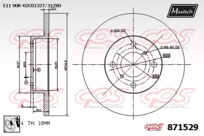 Тормозной диск MAXTECH 871529.0080