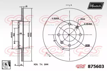 Тормозной диск MAXTECH 875603.0080