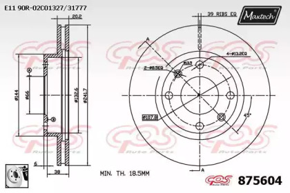 Тормозной диск MAXTECH 875604.0080