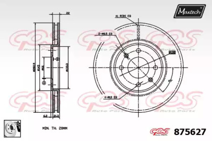 Тормозной диск MAXTECH 875627.0080