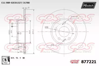 Тормозной диск MAXTECH 877221.0080