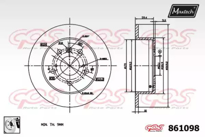 Тормозной диск MAXTECH 861098.0080