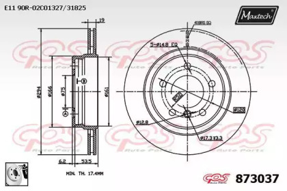 Тормозной диск MAXTECH 873037.0080