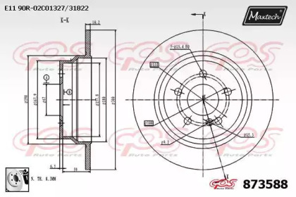 Тормозной диск MAXTECH 873588.0080