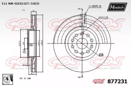 Тормозной диск MAXTECH 877231.0080