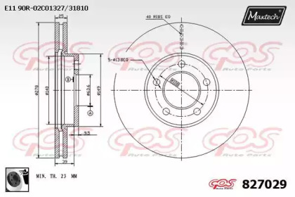 Тормозной диск MAXTECH 827029.0060