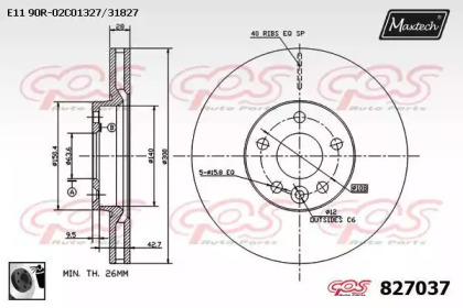 Тормозной диск MAXTECH 827037.0060