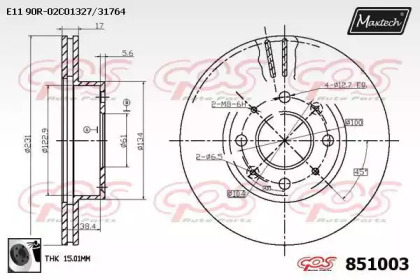 Тормозной диск MAXTECH 851003.0060