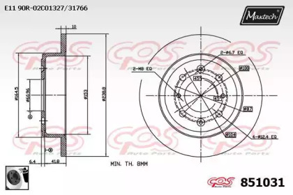 Тормозной диск MAXTECH 851031.0060