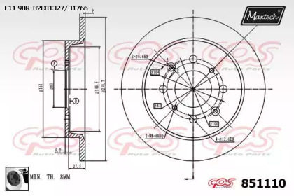 Тормозной диск MAXTECH 851110.0060