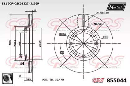 Тормозной диск MAXTECH 855044.0060