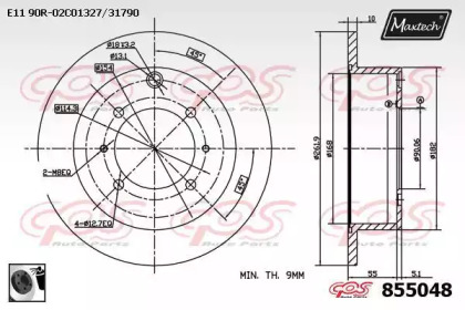 Тормозной диск MAXTECH 855048.0060