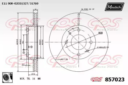 Тормозной диск MAXTECH 857023.0060