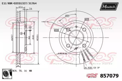 Тормозной диск MAXTECH 857079.0060