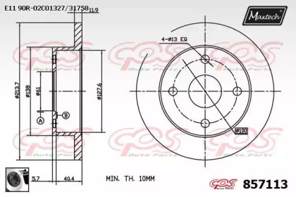 Тормозной диск MAXTECH 857113.0060