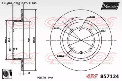 Тормозной диск MAXTECH 857124.0060