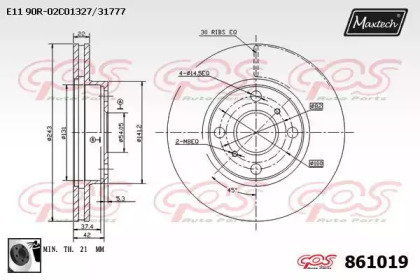 Тормозной диск MAXTECH 861019.0060