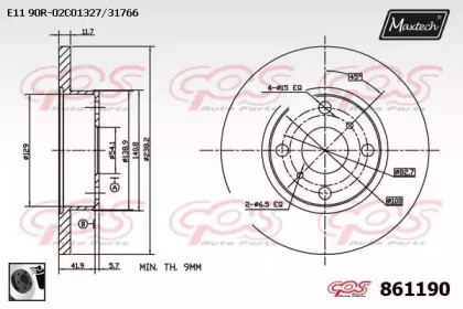 Тормозной диск MAXTECH 861190.0060