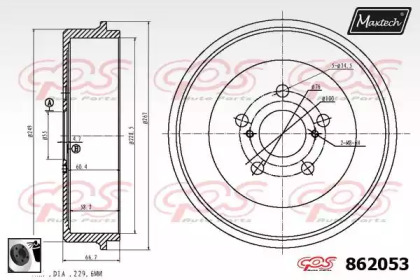 Тормозный барабан MAXTECH 862053.0060