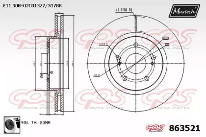 Тормозной диск MAXTECH 863521.0060