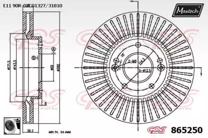 Тормозной диск MAXTECH 865250.0060