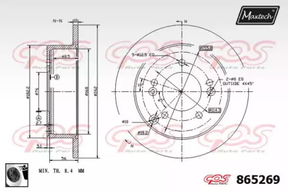 Тормозной диск MAXTECH 865269.0060