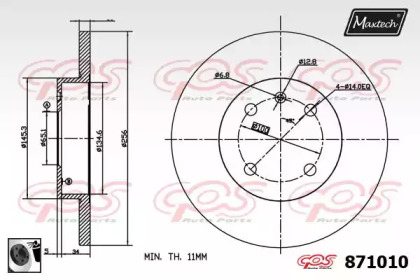 Тормозной диск MAXTECH 871010.0060