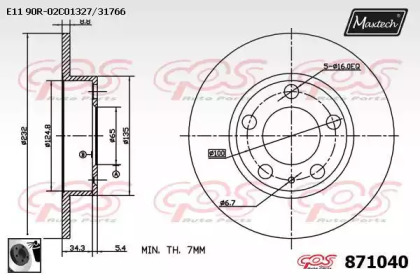 Тормозной диск MAXTECH 871040.0060