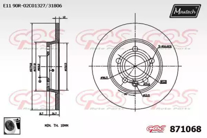 Тормозной диск MAXTECH 871068.0060