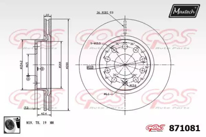 Тормозной диск MAXTECH 871081.0060