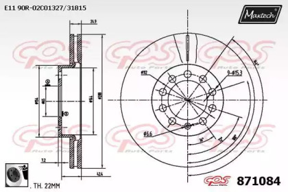 Тормозной диск MAXTECH 871084.0060