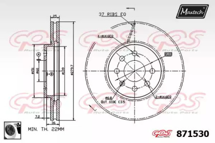 Тормозной диск MAXTECH 871530.0060