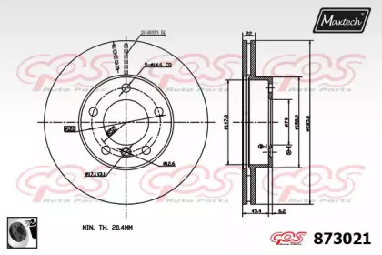 Тормозной диск MAXTECH 873021.0060