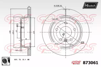 Тормозной диск MAXTECH 873061.0060