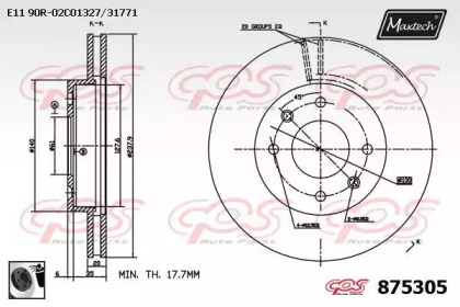 Тормозной диск MAXTECH 875305.0060