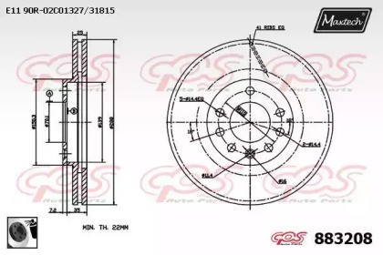 Тормозной диск MAXTECH 883208.0060