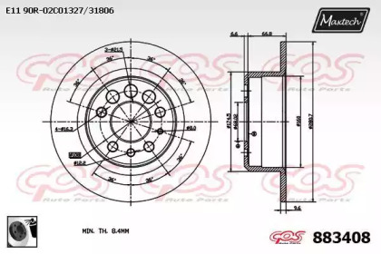 Тормозной диск MAXTECH 883408.0060