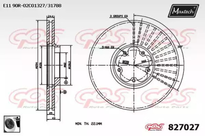 Тормозной диск MAXTECH 827027.0060