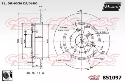 Тормозной диск MAXTECH 851097.0060