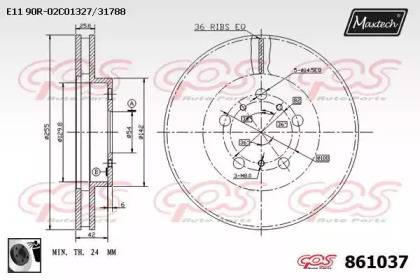 Тормозной диск MAXTECH 861037.0060