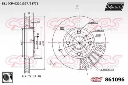 Тормозной диск MAXTECH 861096.0060