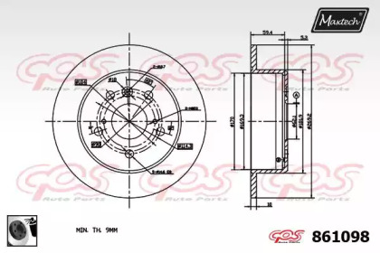 Тормозной диск MAXTECH 861098.0060