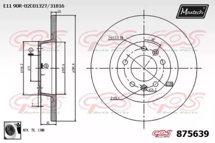 Тормозной диск MAXTECH 875639.0060