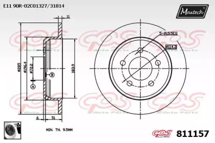 Тормозной диск MAXTECH 811157.0060