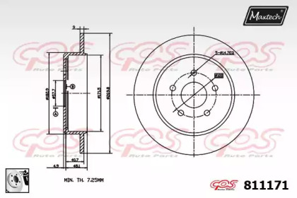 Тормозной диск MAXTECH 811171.0080